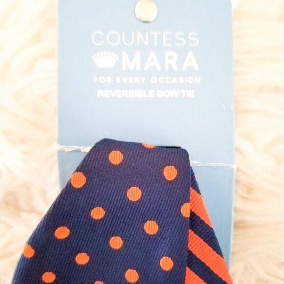 Countess Mara reversible bow tie NWT polka dot - Picture 3 of 3